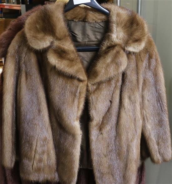 A brown mink jacket